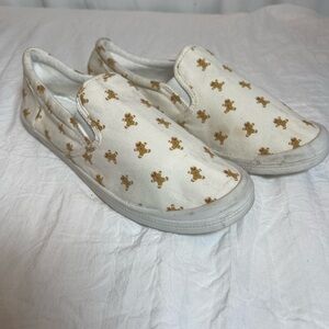 Isaac Mizrahi Gingerbread Man Women’s sz8.5 Slip-on Sneakers Christmas Cookies